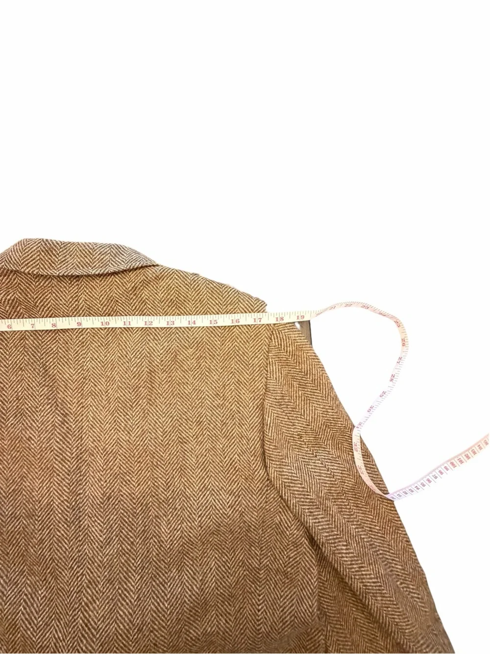 Haggar Imperial Blazer Men 40” Brown Multi Tweed Herringbone Wool USA Vintage